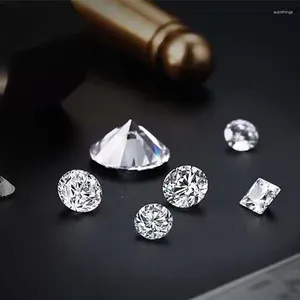 BOEYCJR – diamants en vrac, 0,406 ct, couleur F, cultivés en laboratoire, HPHT SI, pierre ronde brillante, excellente fabrication de bijoux