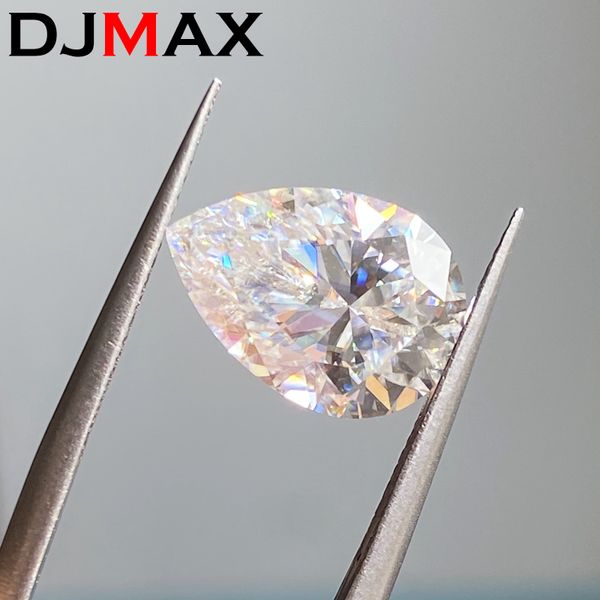 Diamants en Vrac DJMAX 0.2-10ct Rare Poire Coupe Pierre En Vrac Réel D Couleur VVS1 Lab Grown Super Blanc Certifié Poire Diamants 230728