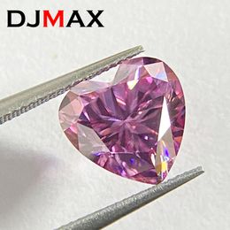 Diamants en vrac DJMAX Rare Rose Coeur Coupe Pierre En Vrac Réel D Couleur Noir Champagne Mer Bleu Coeur Forme Diamants Certifiés 230714