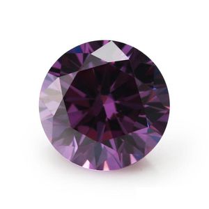 Diamants en vrac sortie d'usine 30 pièces/sac taille 9 Mm coupe ronde mélange couleur 5A zircon cubique gemmes pierres précieuses perles 15 couleurs Dhe74