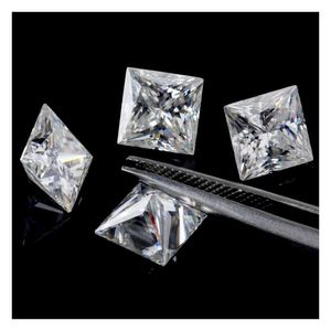 Losse diamanten hoogwaardige zeer uitstekende briljant geslepen vierkant 2X2-4X4Mm grote brand E-F kleur Moissanite edelsteen synthetische D Dhgarden Dhpbz