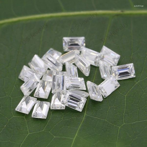 Diamants en vrac de haute qualité Moisanite D Couleur 2x3 mm Forme de rectangle Stone brillante pour les anneaux