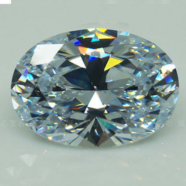 Diamants en Vrac ÉNORME Non Chauffé 5658ct VVS Saphir Blanc Zircon 18X25mm Taille Ovale AAAA Gemstone 230320