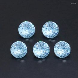 Diamantes sueltos joyas piedra azul marino azul redondo corta corta circonía cúbica 6x6mm Haga accesorios de bricolaje