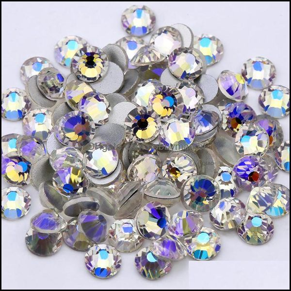 Diamants en vrac bijoux Moonlight Purple SS3-SS20 Glass Rhingestone Flatback Perles de déco de Nail DIY Pas corrects Utiliser la colle 1440pcs