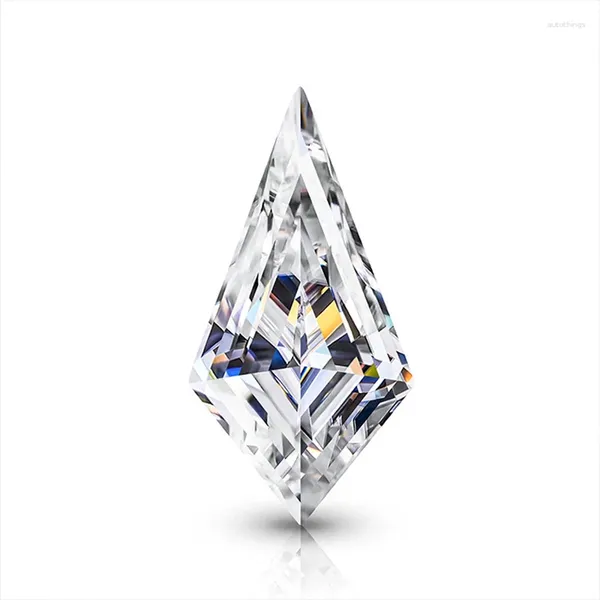 Diamants en vrac cerf-volant blanc Moissanite 7x10mm 2 carats certifié GRA bague collier pendentifs