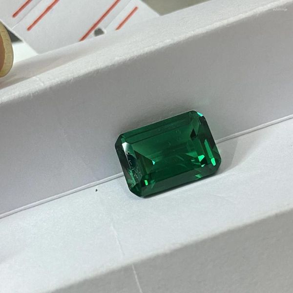 Diamantes sueltos Meisidian 10x14 mm Calidad 5A Piedra preciosa esmeralda verde de laboratorio de 7 quilates para anillo