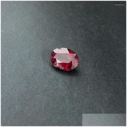 Diamants en vrac Meisidian 10x14mm 6.2 Carat Laborat ovale créé Red Ruby Ruby Gemstone Drop Livrot Bijoux Dhpxy