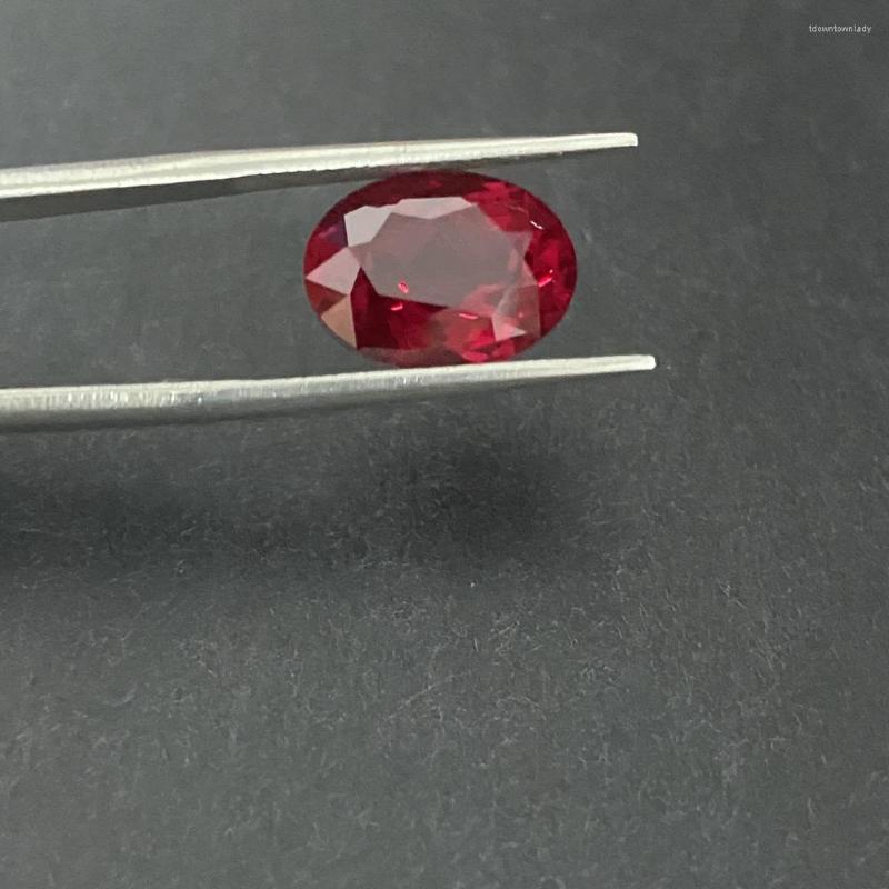 Loose Diamonds Meisidian 10x14mm 6.2 Carat Oval Lab Created Grown Red Ruby Gemstone