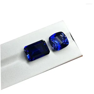 Diamants lâches Meisidian 35 Carat Octogone Coussin Coup Cound Corundum Laboratoire Royal Blue Sapphire Gemone