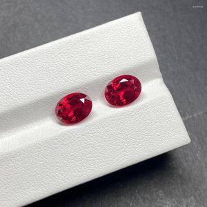 Losse diamanten Meisidian 6x8mm 1.5 karaat ovaal gesneden 5a kwaliteit lab gecreëerd volwassen ruby edelsteen