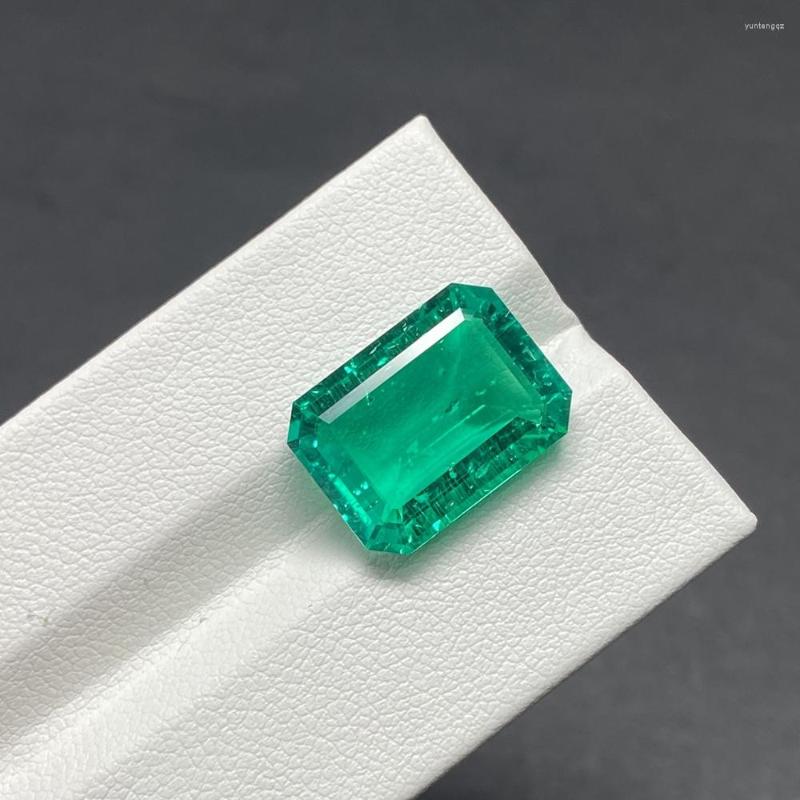 Loose Diamonds Meisidian hydrothermal 14 x 10 mm 6 Karat Brilliant geschnittene, grüne kolumbianische Smaragdstein