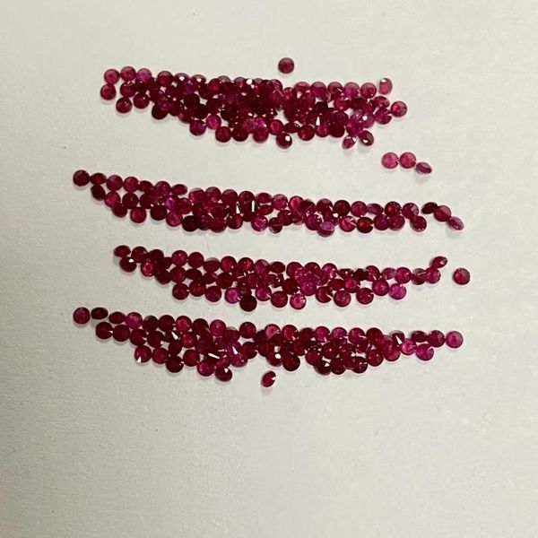 Diamants lâches Meisidian Semi Precious Stones 2 mm Pigeon Blood Natural Original Afrique Ruby Gemstnoe