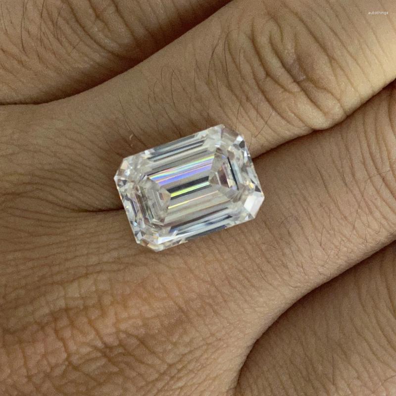 Diamantes soltos Meisidian sintéticos 1 quilat 5x7mm branco D VVs Gemstone Emerald Cut Moissanite Diamond atacadale Preço