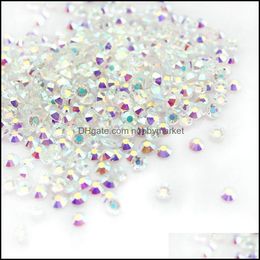 Losse diamanten mengmaten 1440 pcs 288pcs Clear Crystal AB SS3-SS30 Flat Back Non Fix Rhinestone Glass Gem voor 3D Nail Art Decoration Dr OtBPP