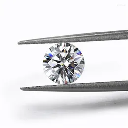 Diamantes sueltos Moissanite EF Color 4mm 0,3 3ct/paquete de diamante cultivado en laboratorio de corte brillante redondo para anillo pendiente pulsera