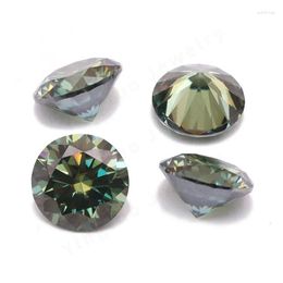 Diamants lâches Moisanite Stone Rond Emerald Green Gemles 5 mm 0,5 cm Melee Make Bijoux Drop Drop Livrot otzvk