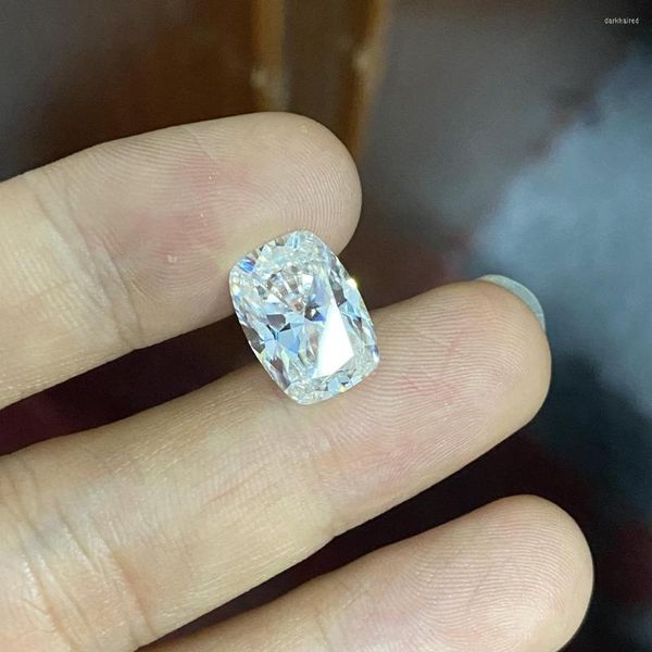 Diamantes sueltos Mosangnai D VVS1 8x10 mm 4 quilates Alargar forma de cojín Moissanite Diamante Precio por quilate