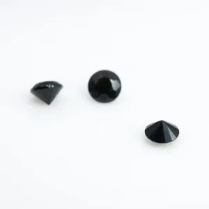 Diamants en vrac coupe naturelle 3A pierre précieuse Agate noire corindon spinelle formes rondes bricolage mosaïque pierre gemme bleue de bijoux