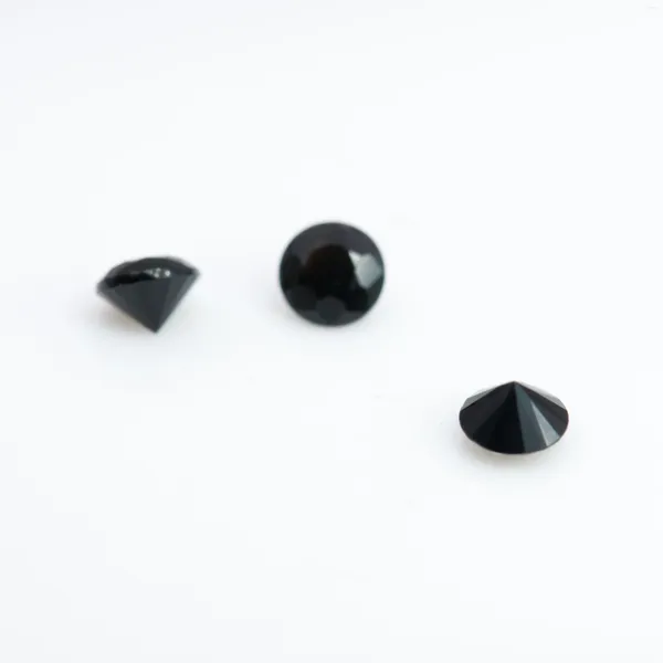 Diamantes sueltos de corte Natural, piedras preciosas 3A, ágata negra, corindón, espinela, formas redondas, mosaico artesanal, gema azul, piedra de joyería