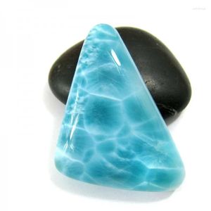 Diamants en vrac naturel dominicain bleu Larimar pierre précieuse cabochon 23.8 carats forme triangulaire