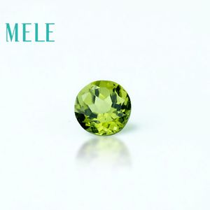 Losse Diamanten Natuurlijke groene peridoot steen 5mm ronde gesneden losse edelsteen voor sieraden maken Designer DIY steen 230506