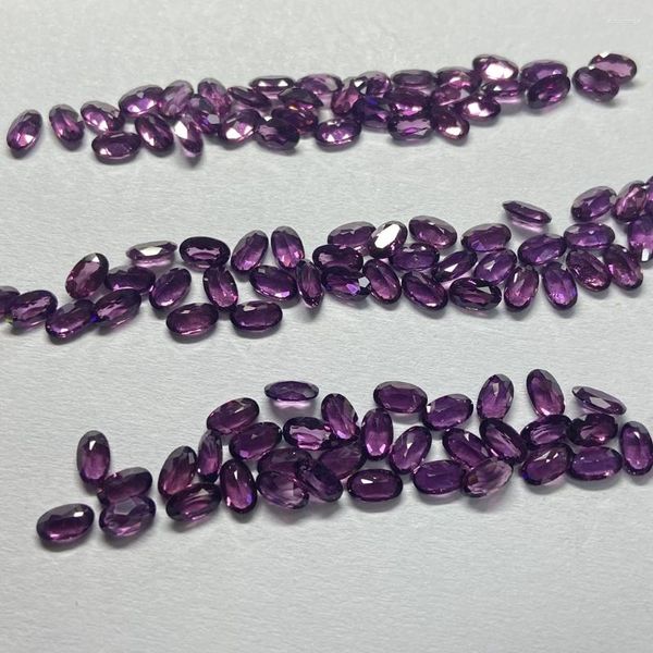 Diamants en vrac taille ovale 3x5mm grenat violet pierre originale pierres précieuses naturelles du brésil