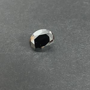 Losse Diamanten Oval Cut 5 7mm Sieraden Oorbel Lab Grown Moissanite Edelsteen Zwarte Kleur Diamant Steen Echte Groothandelsprijs