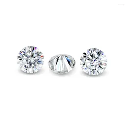 Diamants en vrac Round 8 mm Excellent diamant de mossanite Coupe 2CT avec certificat GRA Grande pierre de feu pour la fabrication de bijoux