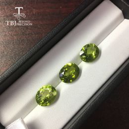 Losse diamanten Tbj natuurlijke china peridoot ovaal 911mm 36 ct per stuk losse edelsteen voor diy gouden zilveren sieraden 230619