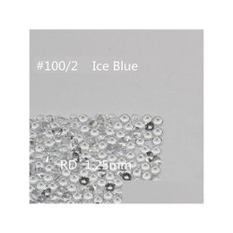 Diamants en vrac de qualité supérieure M facette ronde coupée couleurs blanches Nano cristal gemme pierre précieuse synthétique thermostable pour bijoux 100 Dhgarden Dhys4