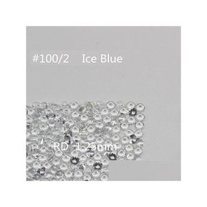 Diamantes sueltos Calidad superior M Faceta redonda Corte Colores blancos Nano Crystal Gema Piedra preciosa sintética termoestable para joyería 100 Dhgarden Dhys4