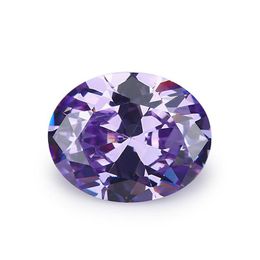 Losse diamanten groothandel hoogwaardige 100 stcs/ tas geleidelijk blauw 6x8 mm ovale gefacetteerde gesneden vorm 5a vvs kubieke zirkonia dro 3r