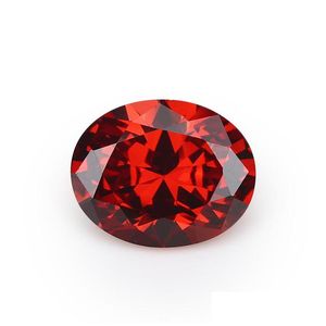 Diamants en vrac en gros de haute qualité 100 pièces/sac grenat 10X12 Mm ovale coupe à facettes forme 5A Vvs zircon cubique goutte De Dhd