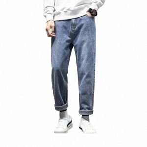 Jeans décontractés à jambe droite pour hommes, pantalon tendance pour mariage, Lg, 84Ib #