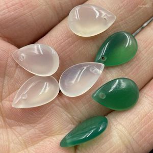 Loose Gemstones 11 17mm Green Jade Teardrop Beads For Jewelry Making Diy Bracelet Charms Necklace Pendant White Jades Waterdrop Bead