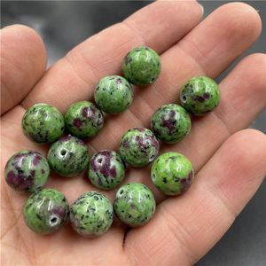 Pierres précieuses en vrac 12mm perles d'épidote naturelles pour la fabrication de bijoux bricolage Bracelet à cordes collier de perles breloques pierre ronde accessoires de perles