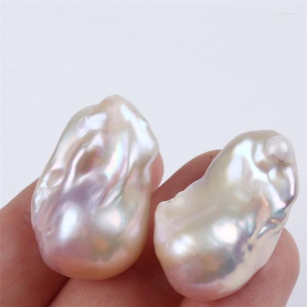 Pierres précieuses en vrac 14-17mm, rose naturel violet, grande boule de feu baroque, perle d'eau douce non percée pour la fabrication de colliers et de boucles d'oreilles