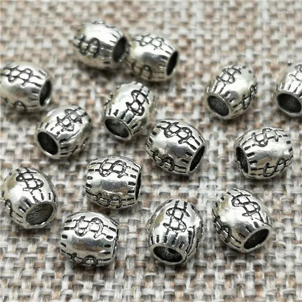 Pierres précieuses en vrac 15 pièces de perles en argent sterling 925 petit dollar signe d'argent symbole entretoises pour bracelet collier