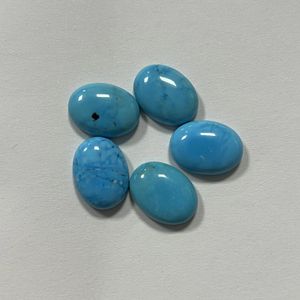 Pierres précieuses en vrac 15x20mm, bleu naturel Turquoise ovale, cabochon à dos plat, pierre précieuse originale pour bague