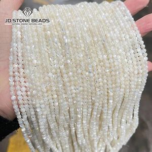 Pierres précieuses en vrac 2 3 4mm perles de nacre blanche naturelle coquillages ronds pour la fabrication de bijoux accessoires de collier de bracelet à bricoler soi-même