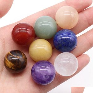 Pierres précieuses en vrac 20 mm, perles rondes naturelles pour la fabrication de bijoux, trou non percé, Reiki, énergie de guérison, cristal Dhgarden Dho2O