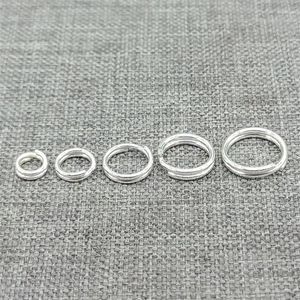 Pierres précieuses en vrac, 30 pièces d'anneaux fendus en argent Sterling 925, 4mm 5mm 6mm 7mm 8mm pour la fabrication de bijoux