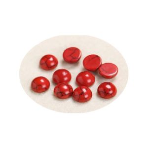 Losse edelstenen 4/6/8/1012/14 mm edelsteen cabochons natuurlijke synthetische stenen kralen rood turkoois voor oorbel ketting armband Dhgarden Dh6Xj