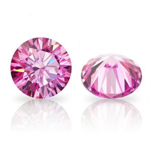 Pierres précieuses en vrac 5.010 mm blanc pierre de moissanite en vrac couleur rose ronde excellente coupe Vvs1 avec certificat livraison directe bijou Dhgarden Dhq9A