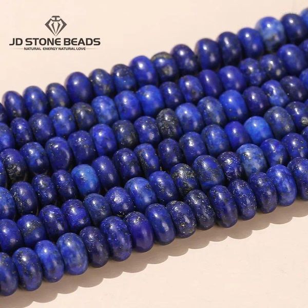 Piedras preciosas sueltas 5 8 mm Color teñido Lapislázuli Piedra Forma de ábaco Cuentas DIY Hallazgos hechos a mano para pulseras Collar Fabricación de joyas