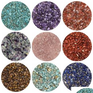 Pierres précieuses en vrac 500pcs perles de puce de pierre gemme pour la fabrication de bijoux forés Irregar Rock Stone Healing Crystal Quartz Drop Delivery Dhqh6