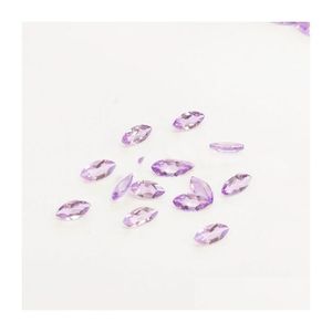 Pierres précieuses en vrac 50 pièces/lot violet clair 2X4-4X8Mm marquise brillant facette coupée 100% authentique cristal d'améthyste naturel haute Q Dhgarden Dhmu7