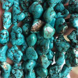Pierres précieuses en vrac 6-11MM irrégulières pépites de turquoise pierres précieuses rondes perles de pierre naturelle pour la fabrication de bijoux bracelet à bricoler soi-même collier boucles d'oreilles