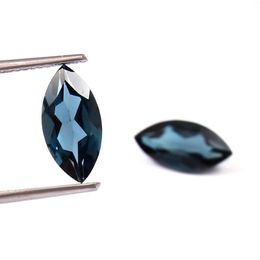 Losse edelstenen 6X12MM natuurlijk Londen Blue Topaz edelsteenpaar | Markiezinvorm Topkwaliteit gefacetteerde snit voor sieraden